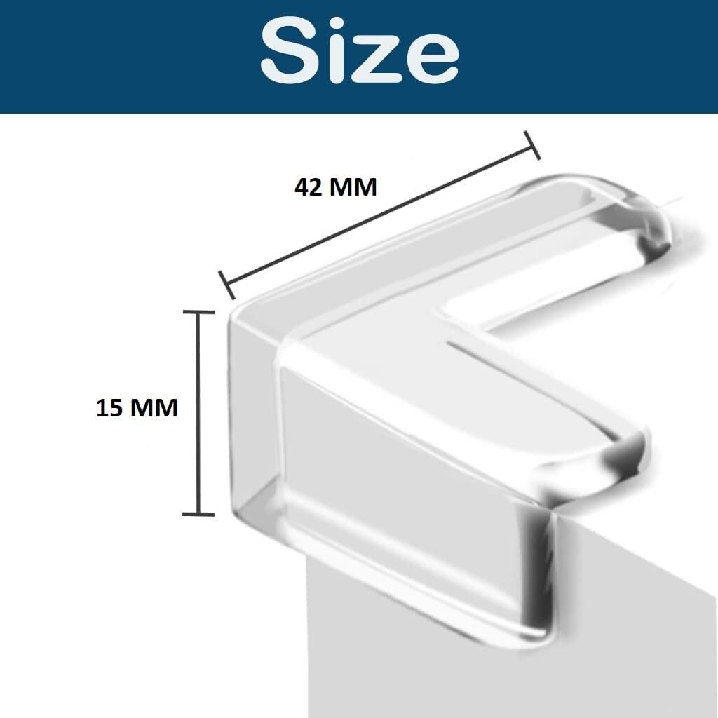 Silicone Corner Protector - 10x5x5 Cm, Ultra Clear, Non-toxic, Durable, Safe Edge Protection For Baby Furniture (Pack Of 4)