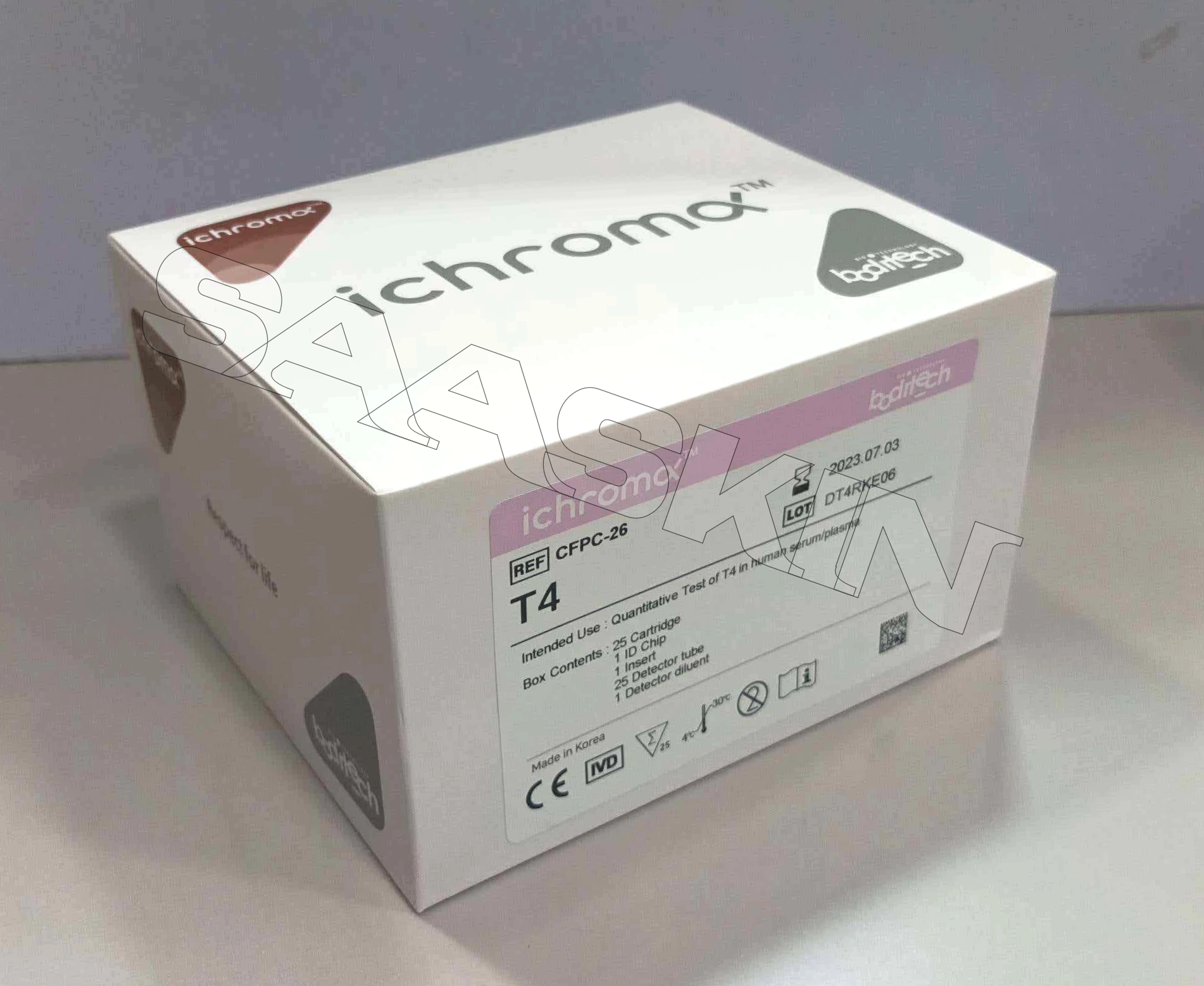Ichroma T4 - Plastic, 25t, White | Fluorescence Immunoassay, Automated, Digital Display, Lightweight Portable Diagnostic Instrument