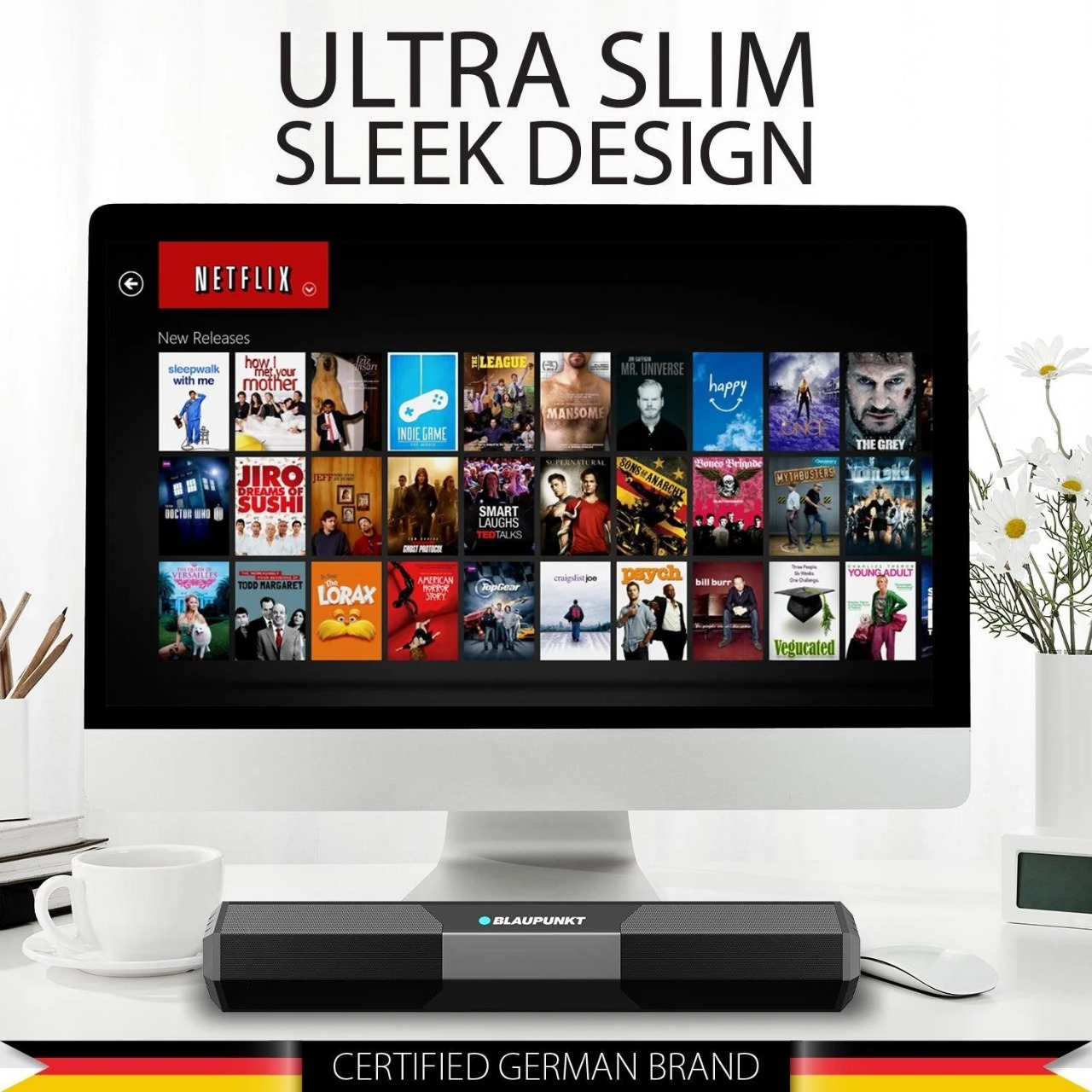 Blaupunkt Sba20 16w Wireless Bluetooth Soundbar - Compact Design, Black Color, Stereo Sound, 3.5mm Aux Input, Versatile Use For Tv & Mobile Devices