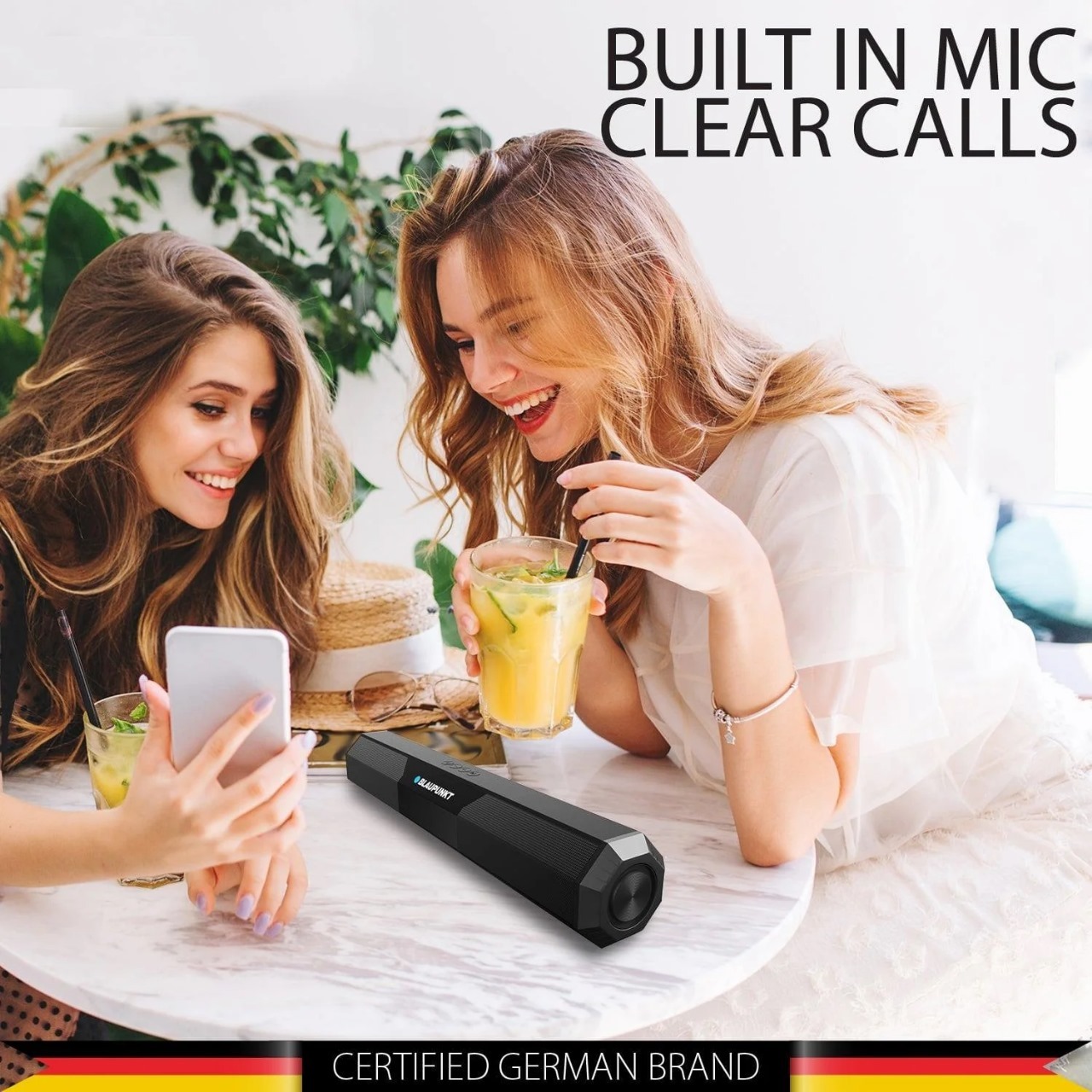 Blaupunkt Sba20 16w Wireless Bluetooth Soundbar - Compact Design, Black Color, Stereo Sound, 3.5mm Aux Input, Versatile Use For Tv & Mobile Devices