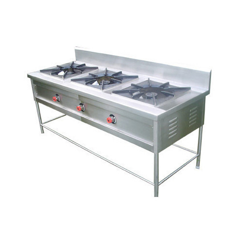 Three Burner Range - Stainless Steel, Free-Standing Installation, Manual Ignition, Three Burners for Versatile Cooking Space