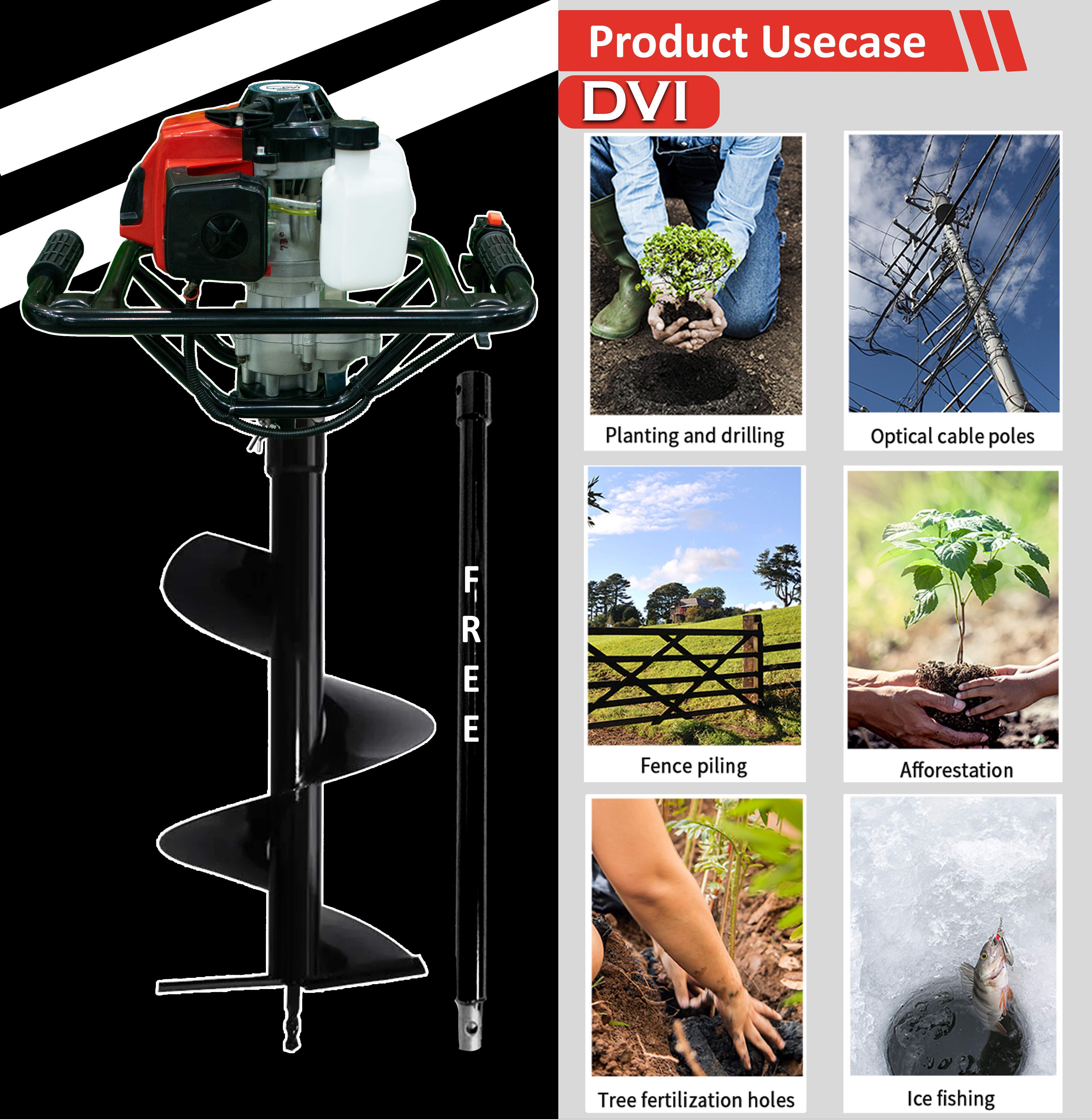 72cc Earth Auger With 12 Inch Bit