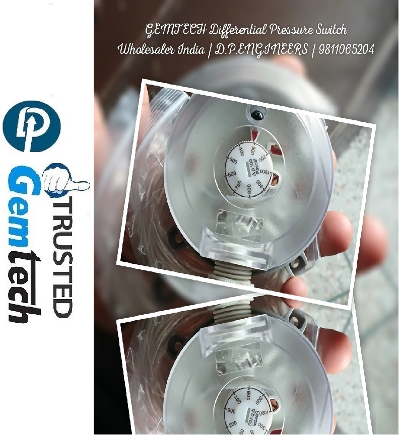 Gemtech Differential Pressure Switch 930 Adjustable From 20 To 5000 Pascal From Gwalior (Mp)
