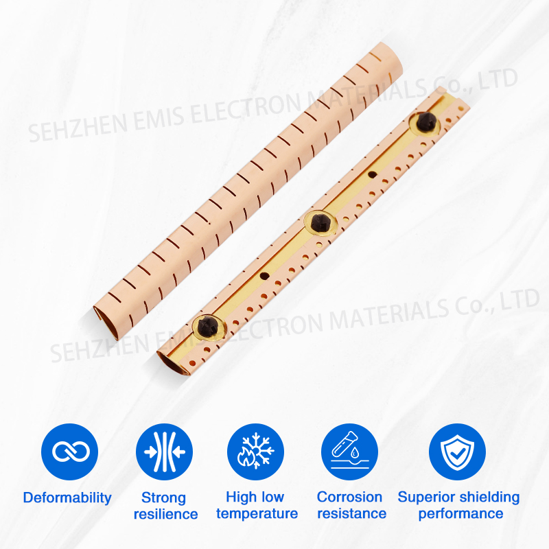 Rivets Mounted Beryllium Copper Spring - Color: Bright Finish