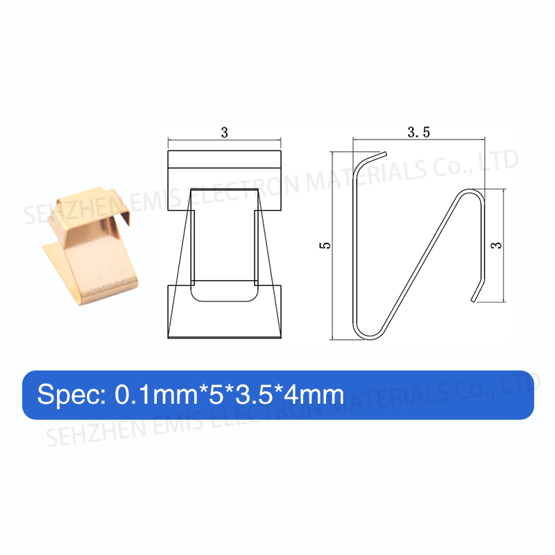 Smd Gold-plated Spring - Becu 0.1mm Thickness, 6x5.2mm Dimensions | Golden Finish, Fatigue Tested For Welding, 3.8mm Width