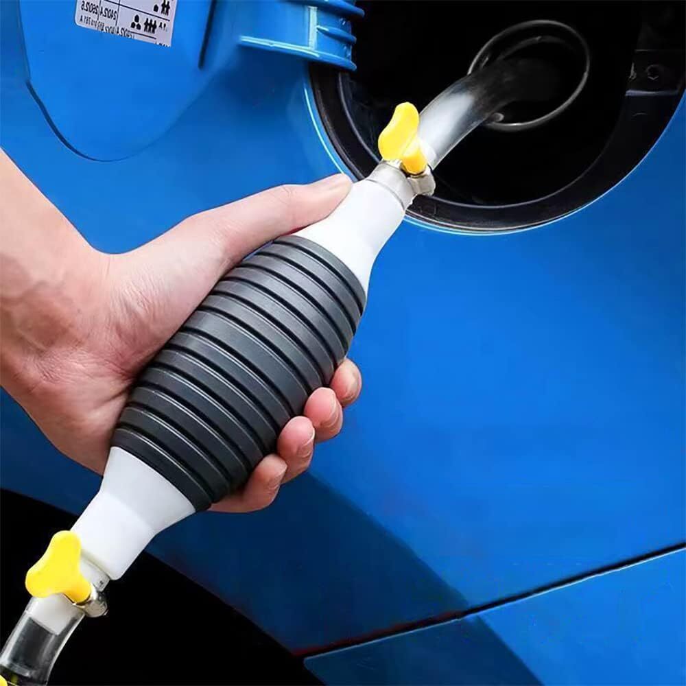 Siphon Hand Fuel Pump - High-quality Rubber, 20x18x8 Cm | Lightweight, Portable, Ideal For Gasoline And Oil Transfer