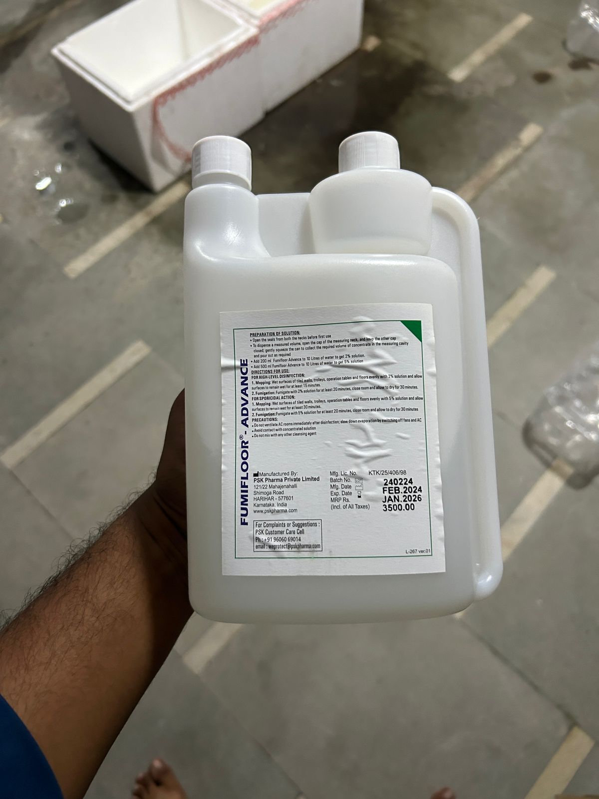 Fumifloor Advance Psk - Specialized Pest Control Solution Effective Residual Control For Floors And Surfaces