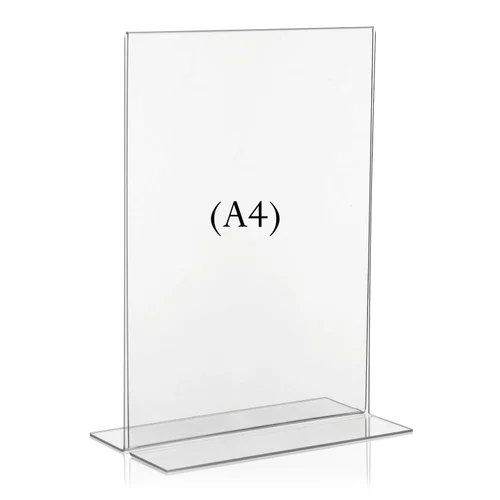Acrylic Display Stand A4 Paper Holder - Color: Transparent