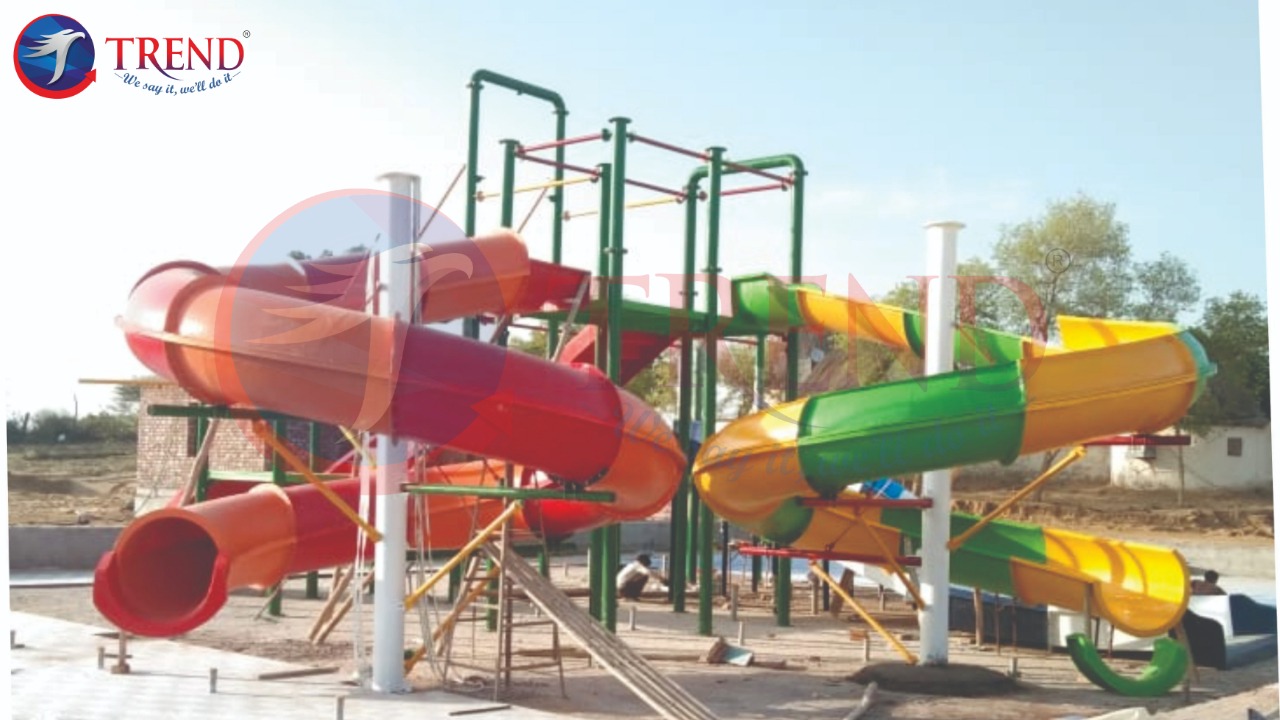 Frp 2 Platform Play Station - L474 X W215 X H455 Mm, High Safety Level Water Play System For Outdoor Fun