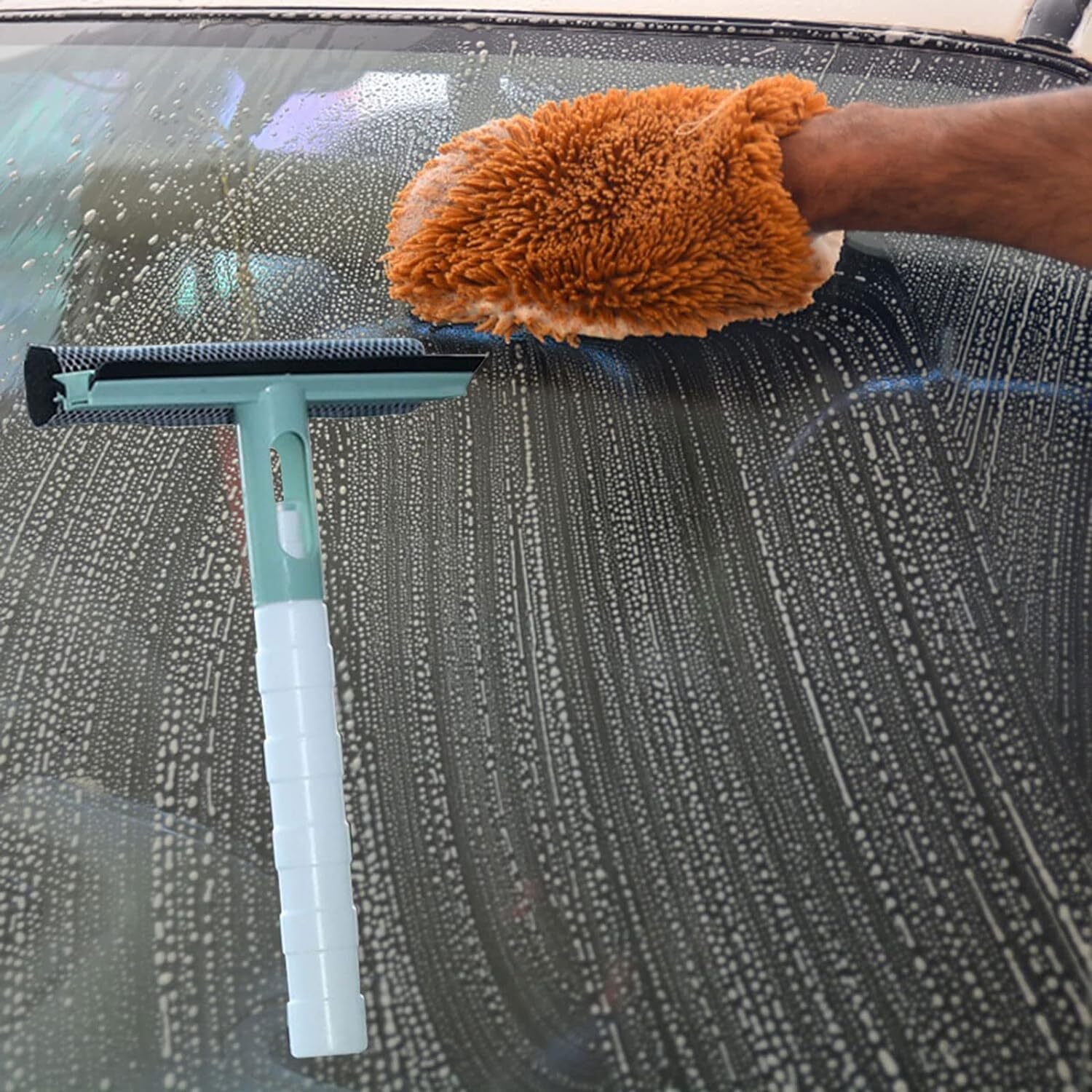 Silicone Window Wiper Tool - 19x3x10 Cm | Durable Design, Effective Cleaning For Glass Surfaces, Compact & Portable, Multi-purpose Use