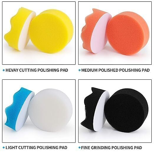 Car Polishing Sponge Pad - High-quality Microfiber And Wool, 3-inch Size, Multi-functional Use For Waxing, Polishing, Sealing, Easy Attachment
