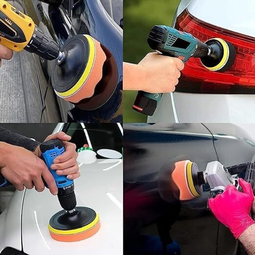 Car Polishing Sponge Pad - High-quality Microfiber And Wool, 3-inch Size, Multi-functional Use For Waxing, Polishing, Sealing, Easy Attachment