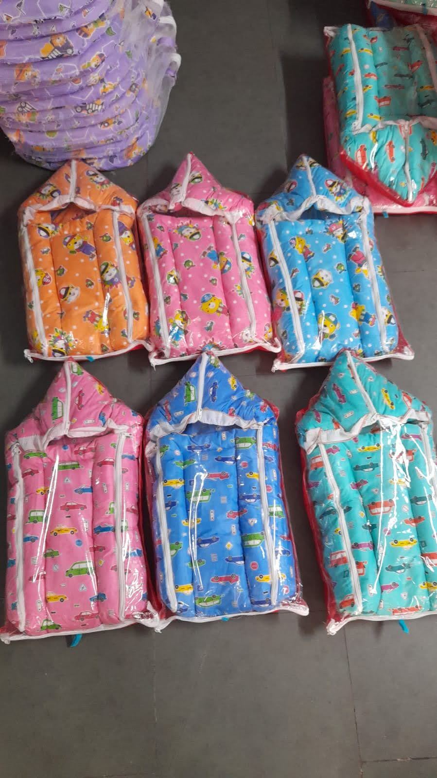 Infant Baby Sleeping Bag - Cotton Standard Size Multi Colour With Nursery Print | Ideal For Infant Baby Use (0-6 Months)