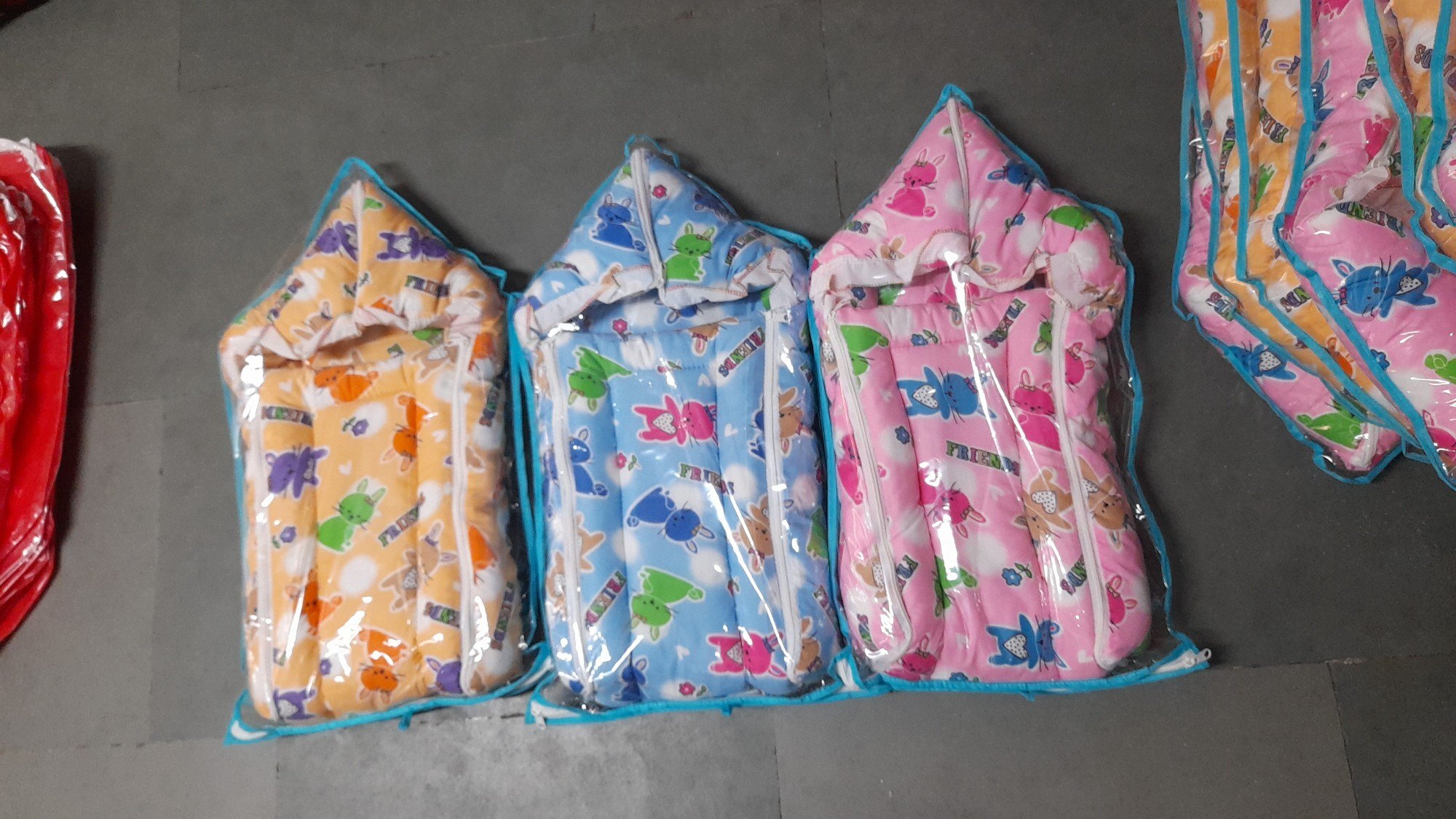 Infant Baby Sleeping Bag - Cotton Standard Size Multi Colour With Nursery Print | Ideal For Infant Baby Use (0-6 Months)