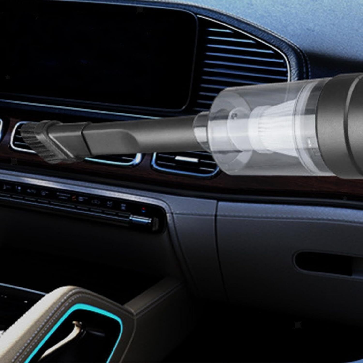 3 In 1 Car Vacuum Cleaner - Plastic, 5x10x8 Cm | Portable Usb Rechargeable, Wireless Operation, Multi-functional Blower, Eco-friendly Design