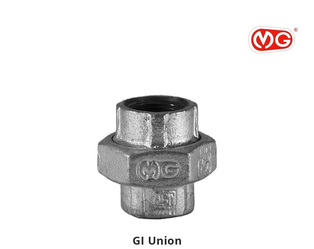 GI Union 1-1/4 Inch - Malleable Iron, Round Shape, ISI Marked, Complies with IS: 1879 Standards | Durable Pipe Fitting for Various Export Needs