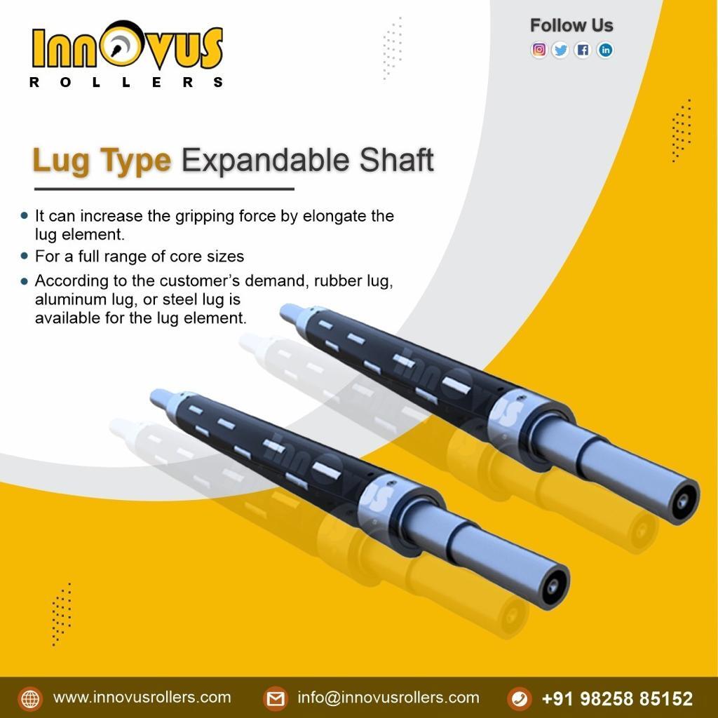 Air Expanding Shafts - Stainless Steel, Custom Size, Black, 1-12 Inch Diameter | Unique Air-down Gripping System, High Strength For Heavy-duty Winding