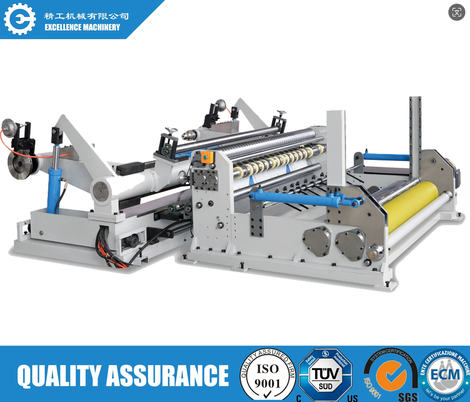 High Speed Paper Slitter And Rewinder Plc