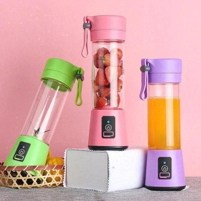 6 Blade Juicer - Plastic, 8x8x23 Cm | Rechargeable Usb Juicer Cup, Portable And Multi-functional For Juices, Smoothies, And Baby Food