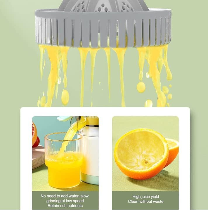 Electronic Squeeze Citrus Juicer - Plastic, 10x10x10 Cm | Wireless Design, Usb-c Charging, Easy Clean, 15 Years Replacement Warranty