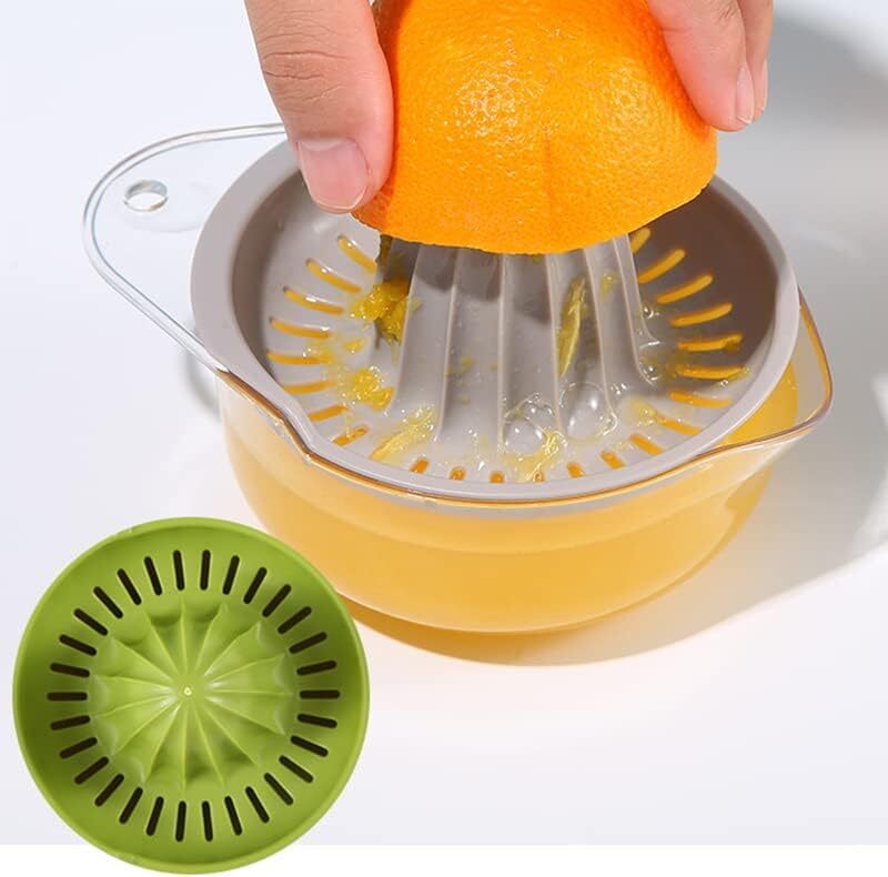 Manual Citrus Juicer - Plastic, 9x5x4 Cm | Handheld Fruit Press, Washable, Portable For Picnics & Camping