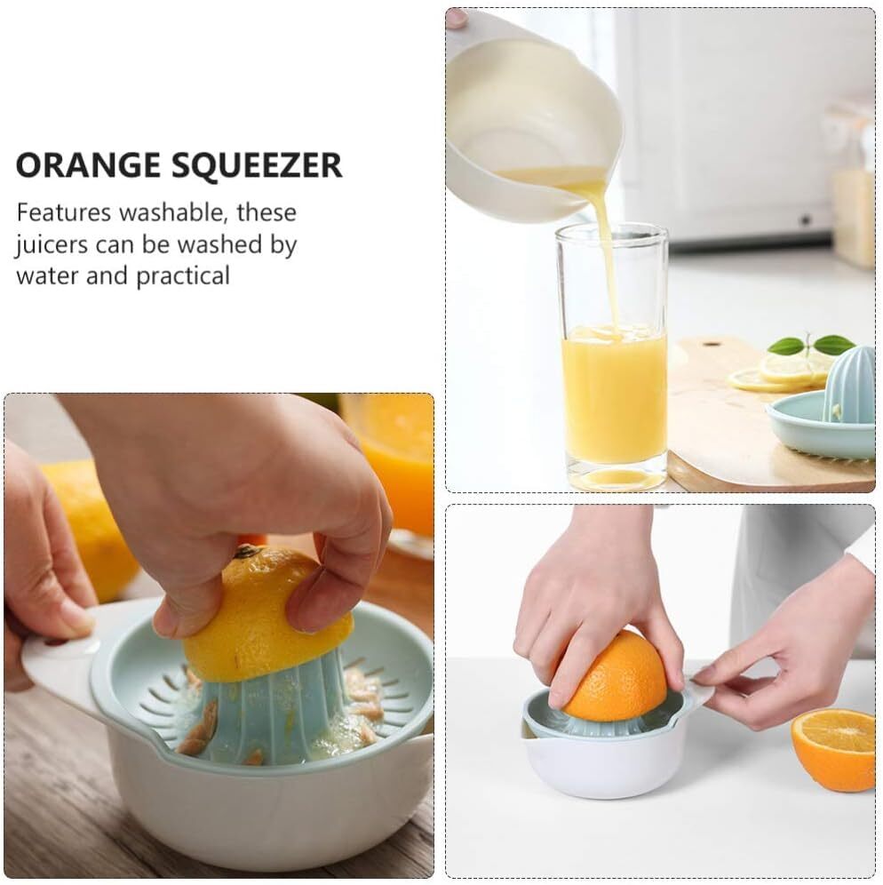Manual Citrus Juicer - Plastic, 9x5x4 Cm | Handheld Fruit Press, Washable, Portable For Picnics & Camping