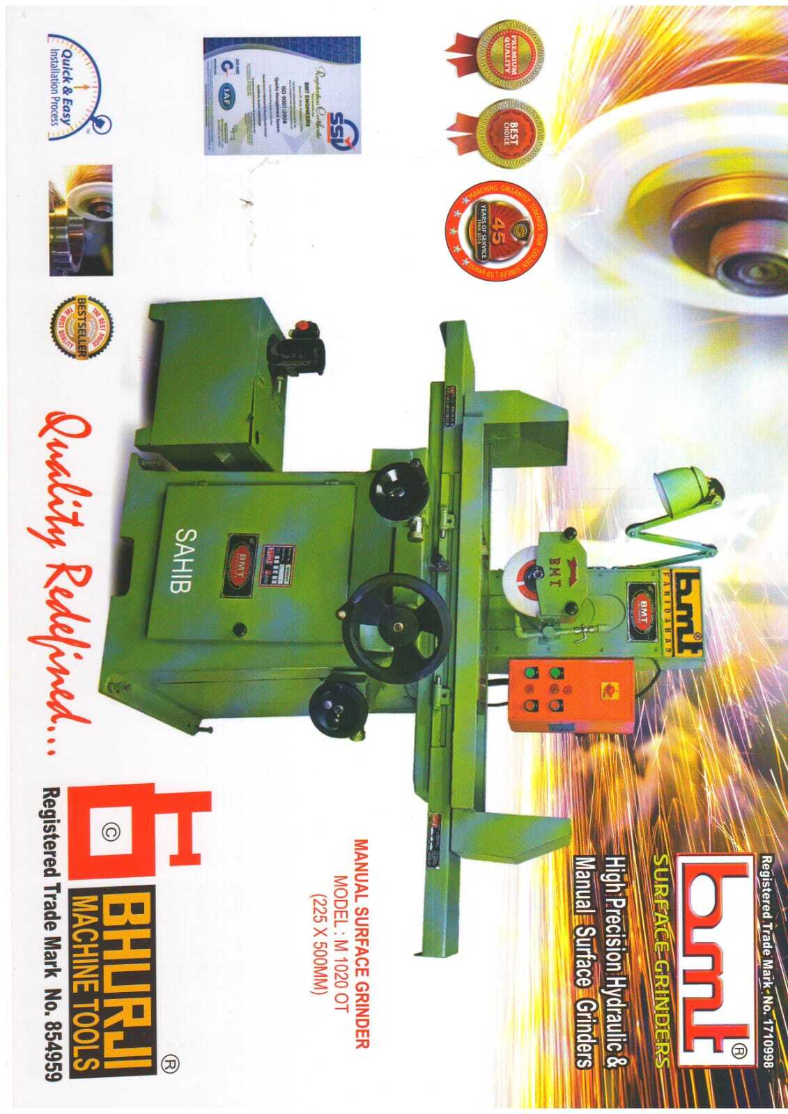 Manual Surface Grinding Machine - Capacity: 1