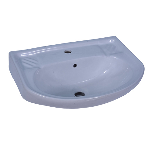 Ceramic Wall-Mounted Wash Basin - 20x16 Inches | Polished Finish, Customizable Colors