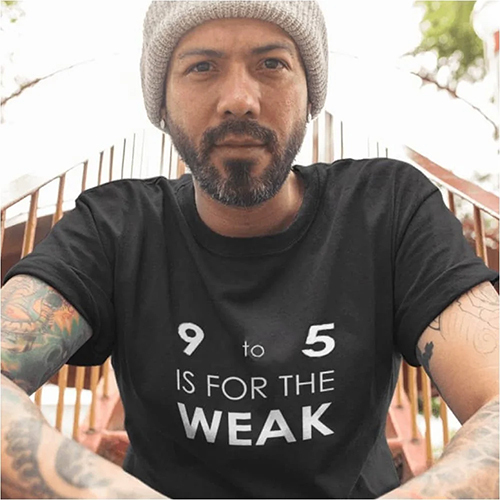 Mens Round Neck Cotton T-Shirt - Size S, M, L, XL, XXL | Black Color, Short Sleeve, Unique Weak Printed Pattern