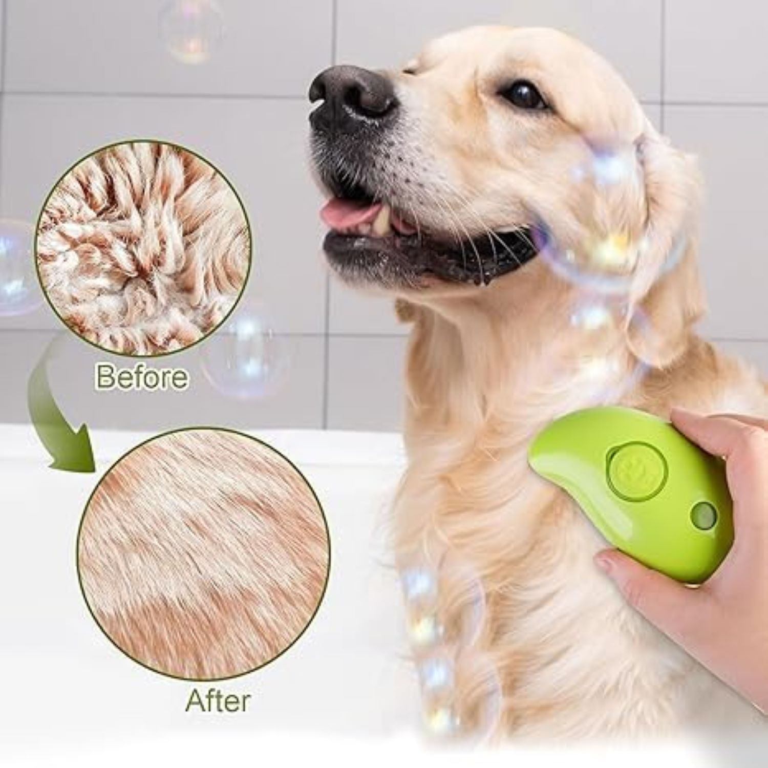 Cat Steam Brush - 10x10x5 Inches | Multi-functional 3-in-1 Pet Grooming Tool, Silicone Massage Brush, Reduces Shedding, Cleans Undercoat
