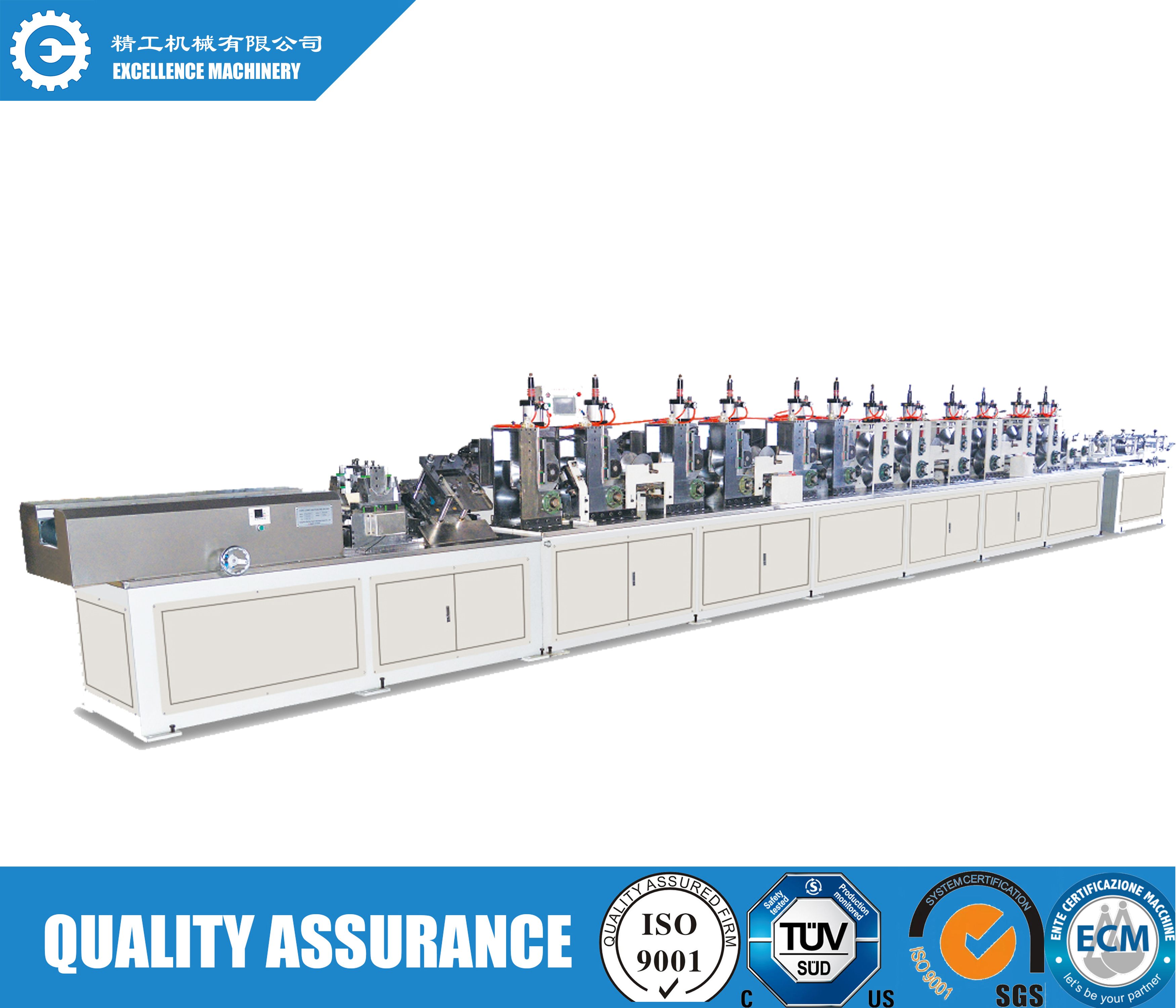 Plc Controlled Paper Angle Board Machine With Online Punching Device