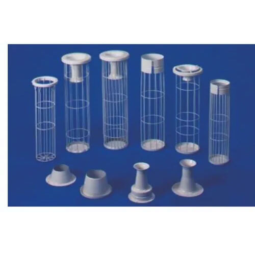 Filter Bag Cage And Venturi - Stainless Steel, Standard Size, Silver Color | Versatile for Pharmaceuticals, Food & Beverages, Fertilizer Applications