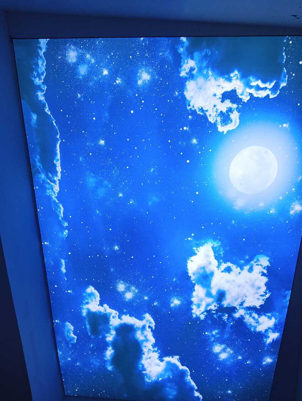 Dance Class Room Stretch Ceiling - Customizable Design, Any Size & Shape, .18mm Thickness | Reflective Surface For Enhanced Lighting & Aesthetics