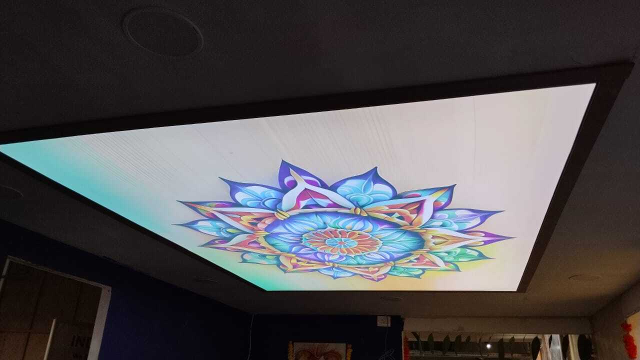 Dance Class Room Stretch Ceiling - Customizable Design, Any Size & Shape, .18mm Thickness | Reflective Surface For Enhanced Lighting & Aesthetics
