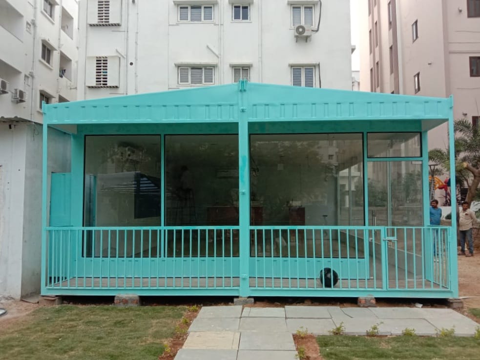 Ms Prefabricated House - Color: Blue