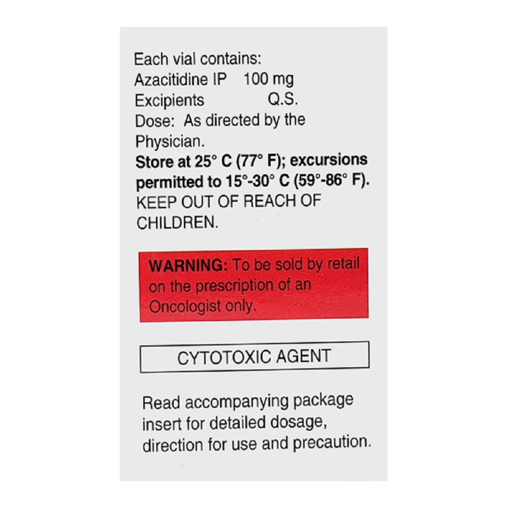 Azacitidine Injection Azadine - 1-year Shelf Life, Cool & Dry Storage Conditions