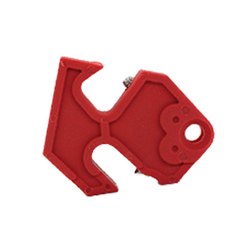 Universal Circuit Breaker Lockout - Polished Plastic, Red Color , 2 In 1 Design for Industrial Safety