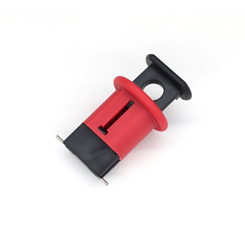 Pin In Out Wide Mcb Lockout - High-quality Plastic, Round Shape, Matte Black & Red Finish | Compact Design, Secure Lockout For Miniature Circuit Breakers