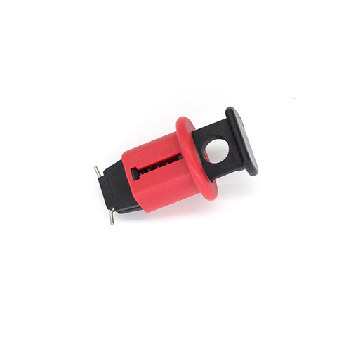 Pin In Out Wide Mcb Lockout - High-quality Plastic, Round Shape, Matte Black & Red Finish | Compact Design, Secure Lockout For Miniature Circuit Breakers