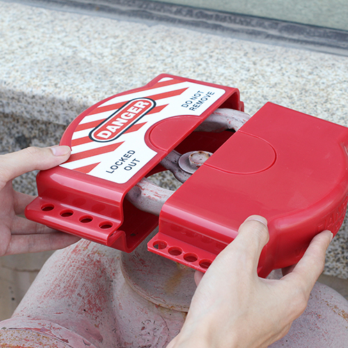 Adjustable Valve Lockout - Durable Pvc, Matte Finish Red, Round Shape | Non-alarm Electrical Safety Tool