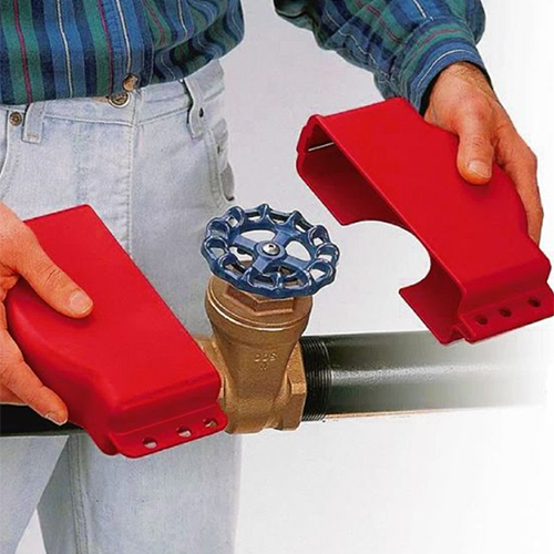 Adjustable Valve Lockout - Durable Pvc, Matte Finish Red, Round Shape | Non-alarm Electrical Safety Tool