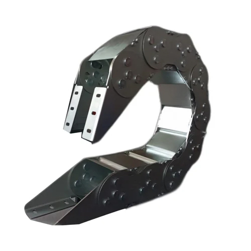 Heavy Duty Steel Drag Chain - Stainless Steel, Customized Hole Shape, Various Sizes Available | 1-2 Year Warranty, Industrial Strength for Heavy Loads