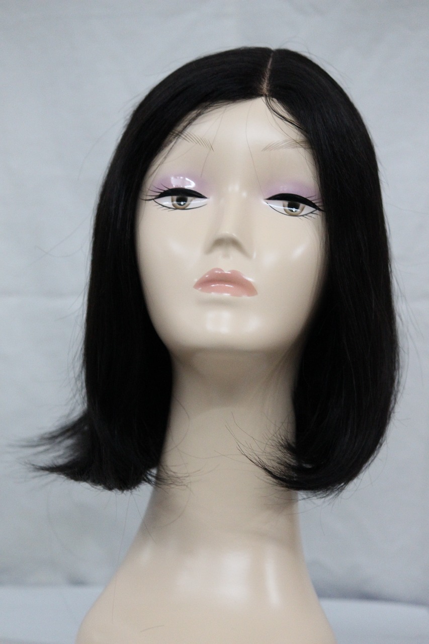 Women Wig In Human Hair - Human Hair, 28 Inch Length, Black Color, Remy Indian Hair, Weight: 100 Gram, Straight Style, Warranty: 2 Years