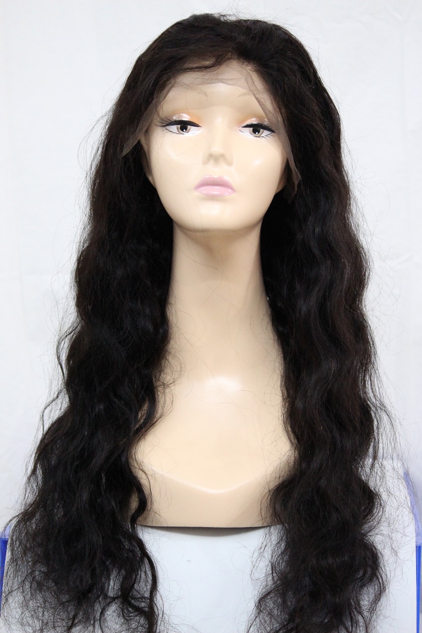 Women Wig In Human Hair - Human Hair, 28 Inch Length, Black Color, Remy Indian Hair, Weight: 100 Gram, Straight Style, Warranty: 2 Years