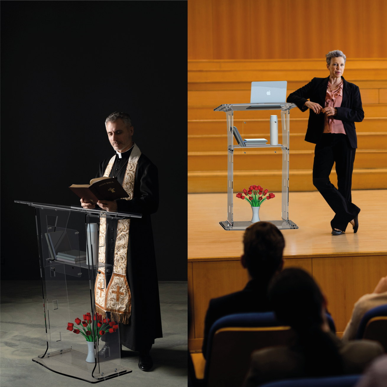 Acrylic Podium Full Clear Podium