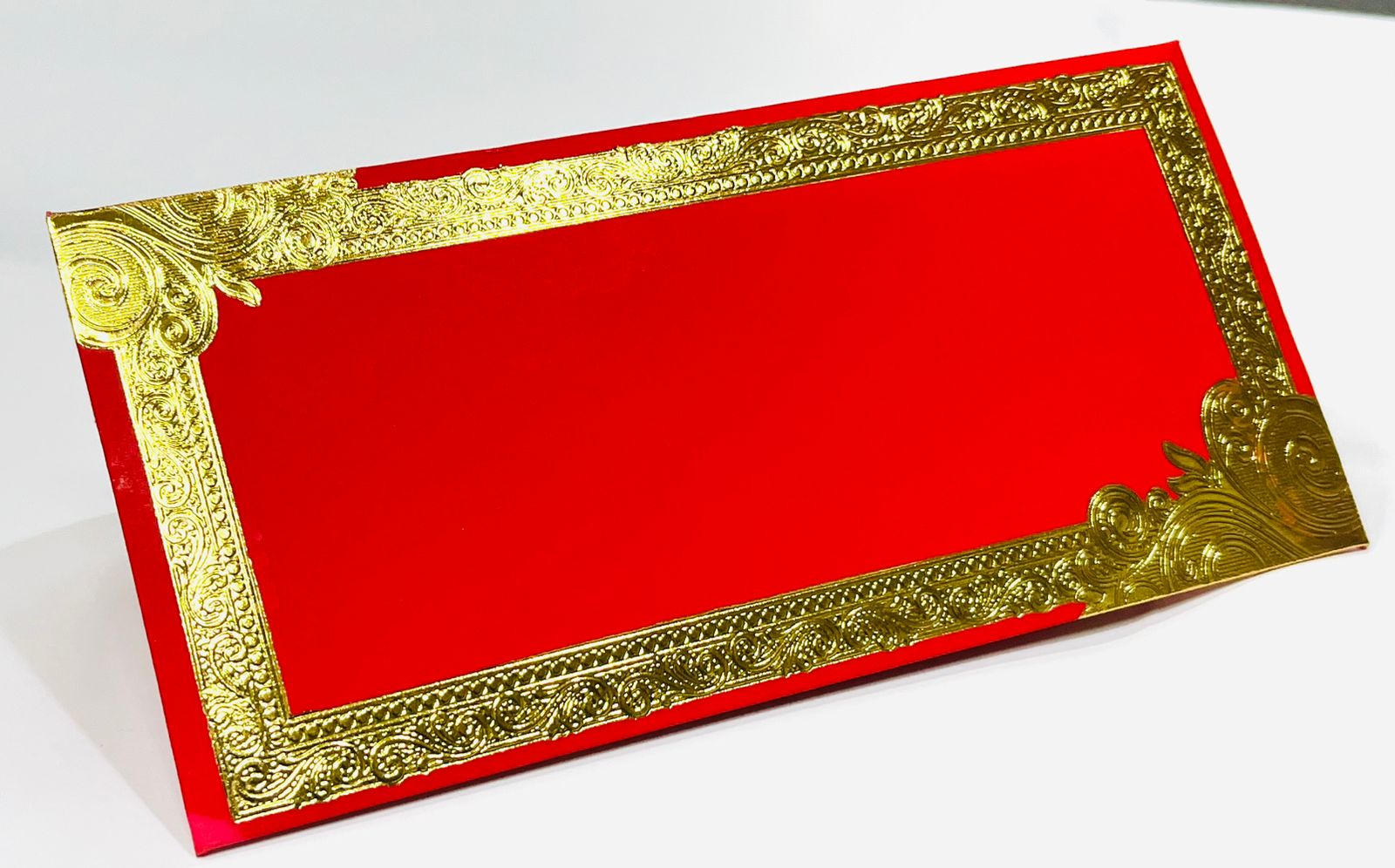 Cash Shagun Envelope - 7.5x4 Inches, Metallic Board With One Short Foil Printing, Folded Style, 210 Thickness For Wedding And Gift Usage