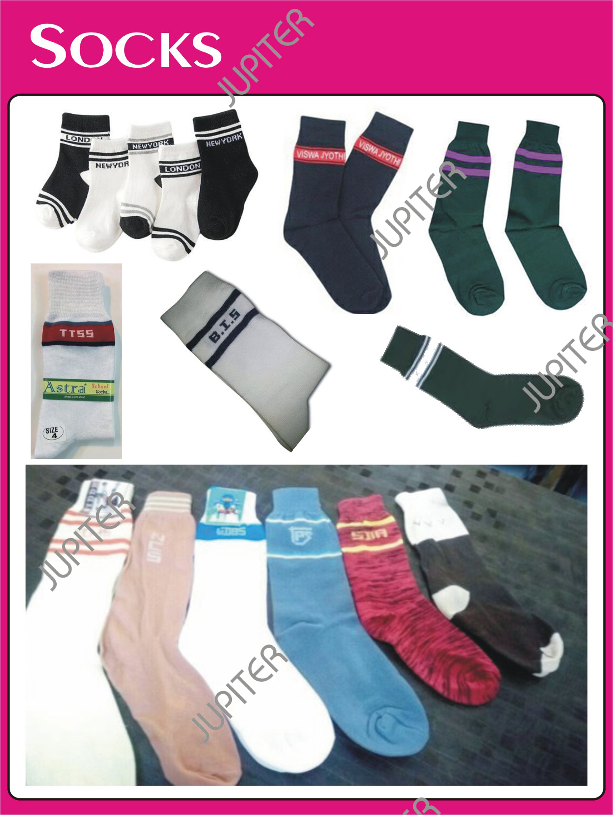 School Uniform Socks - Woolen And Cotton Blend, Customized Logo For Unisex Ages 4-19, Available In Various Sizes And Colors