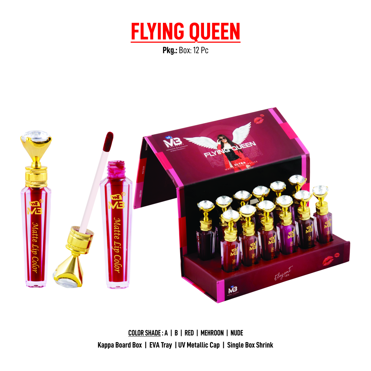 Liquid Lipstick - Liquid, High Pigment Red Maroon Nude | Alcohol Free, Long-lasting, Suitable For All Skin Types, Lip Beautification