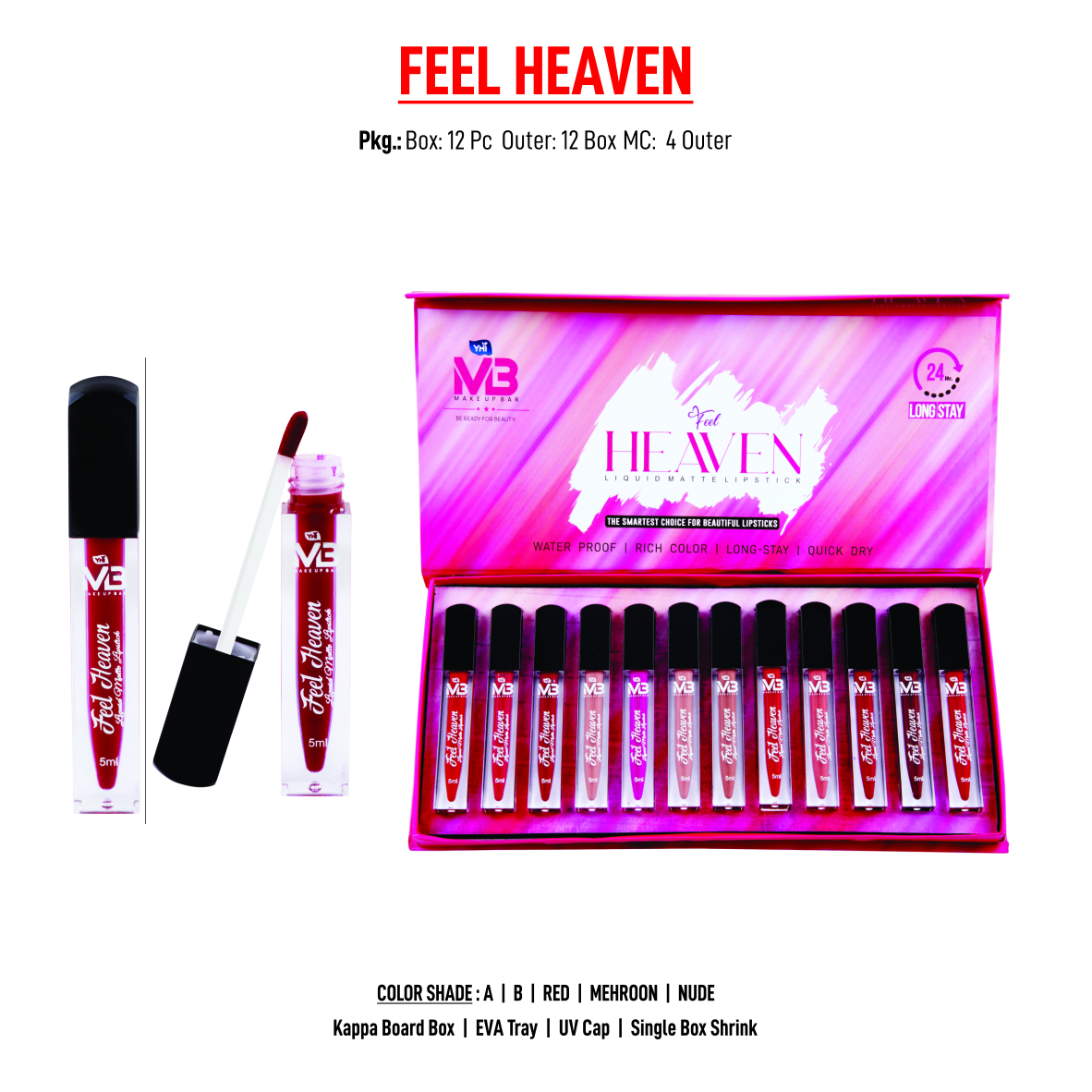 Liquid Lipstick - Liquid, High Pigment Red Maroon Nude | Alcohol Free, Long-lasting, Suitable For All Skin Types, Lip Beautification