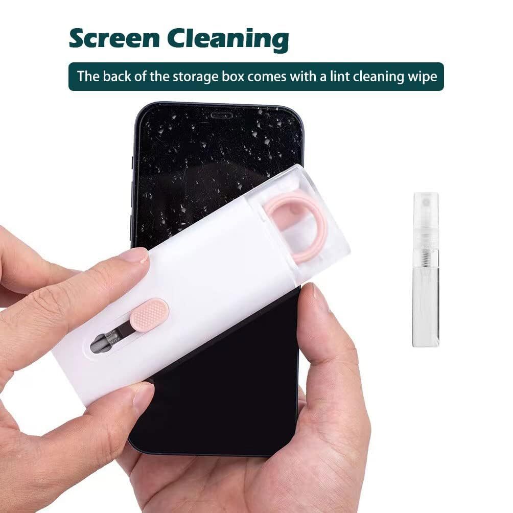 7 In 1 Multifunctional Cleaner Kit - Compact 10x10x10 Cm , Includes Cleaning Pen, High Density Soft Brush, Keycap Buckle For Efficient Device Cleaning